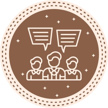 Tartışma. Web simgesi basit illüstrasyon