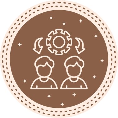 Takım Yönetimi web simgesi vektör illüstrasyonu