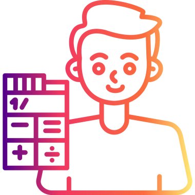 Dost canlısı erkek profesyonel, özel vergi hazırlama, mali muhasebe hizmetleri veya kişisel gelir yönetimi için dijital hesap makinesinin yanında duruyor.