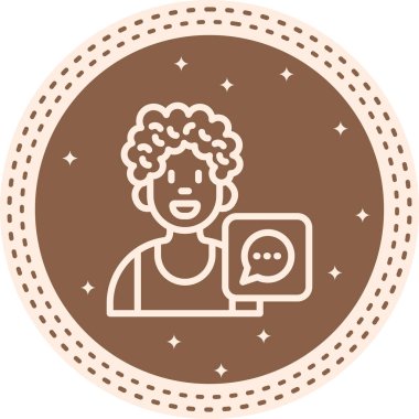 Sohbet Simgesi vektör çizimi tasarımı