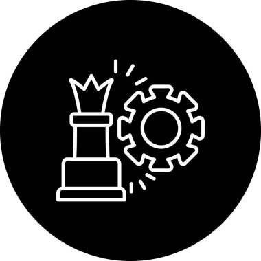 Strateji modern simgesinin vektör çizimi