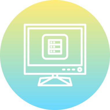 Tv Veritabanı Eşsiz Yenilikçi Dijital Grafik Sembolü