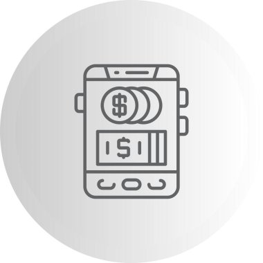 Cep Telefonu Web simgesi vektör illüstrasyonu