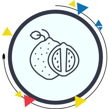 Limon Biçimli Özel Vektör Tasarım Varlığı
