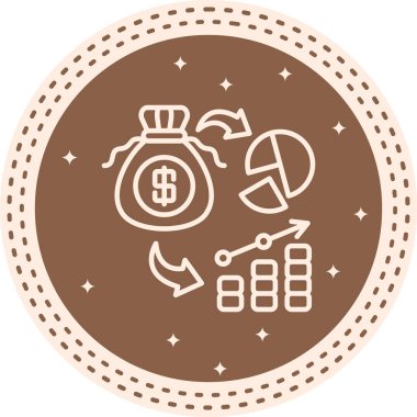 Yatırım konsepti simgesi, vektör illüstrasyonu basit tasarım