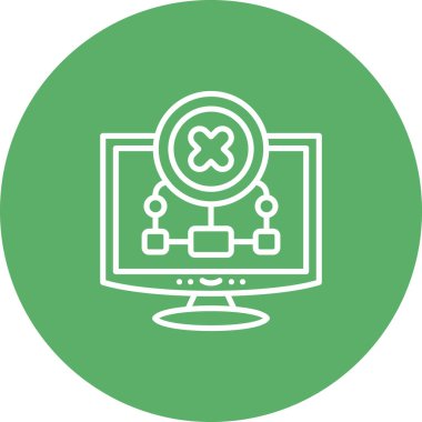 Bağlantı Web simgesi vektör illüstrasyonu yok