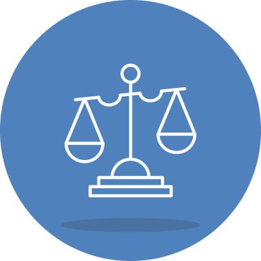 Adalet Ölçeklendirmesi Basit düz illüstrasyon
