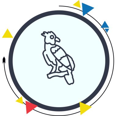 Harpy Eagle simge vektör çizimi tasarımı