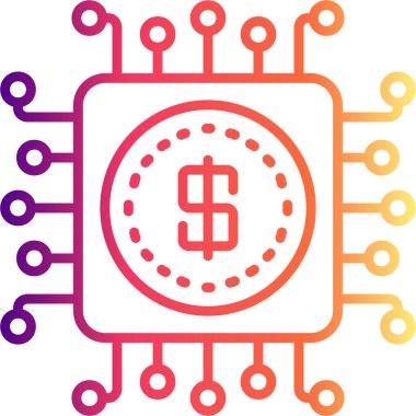 Dijital Disruption Web simgesi vektör çizimi