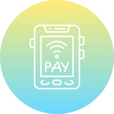 Çevrimiçi Ödeme web simgesi vektör çizimi