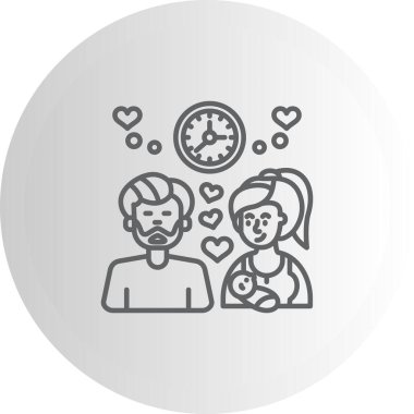 Aile Saati Belirgin Temiz Damgalama Grafik ŞekliName