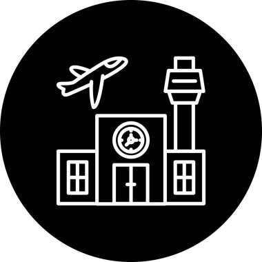 Modern havaalanı simgesinin vektör illüstrasyonu