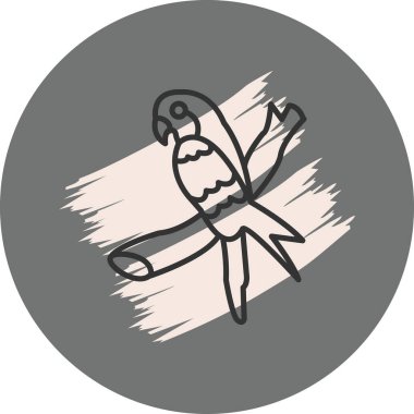 Swift Papağan simgesi vektör çizimi tasarımı