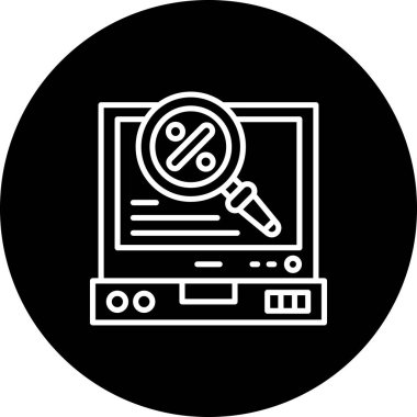 İndirimli web simgesi vektör illüstrasyonu