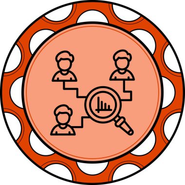 araştırma web simgesi vektör illüstrasyonu