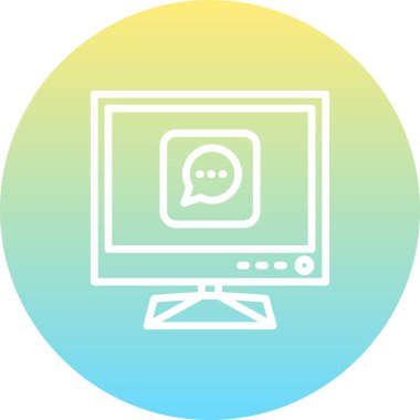 TV Sohbeti simgesi, grafik tasarımı 