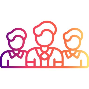 takım web simgesi vektör illüstrasyonu