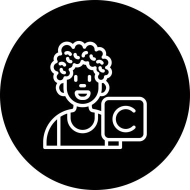 telif hakkı web simgesi vektör illüstrasyonu