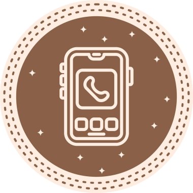 Ekranda üç düğmeli telefon ahizesi simgesini gösteren akıllı telefon.