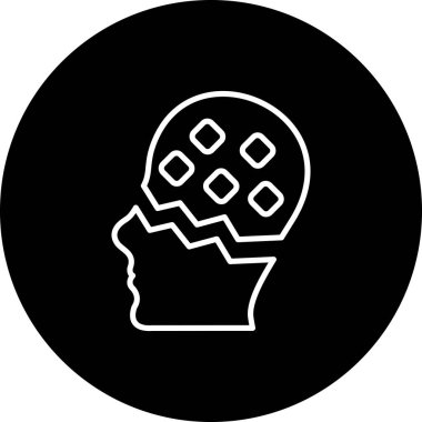 Yapay zeka satırı simgesi, vektör çizim