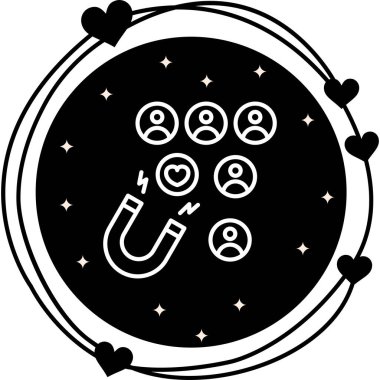 mıknatıs ağ ikonu vektör çizimi