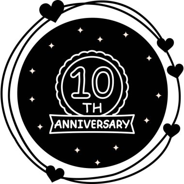 10. Yıldönümü Modern Soyut Yaratıcı Tasarım Varlığı