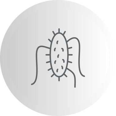 Salmonella bakteri simgesi, vektör çizimi