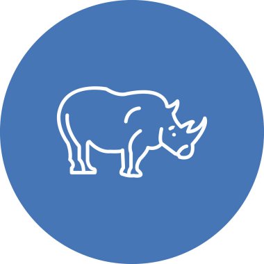 Gergedan simgesi vektör çizimi tasarımı