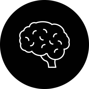 Beyin satırı simgesi, vektör çizim