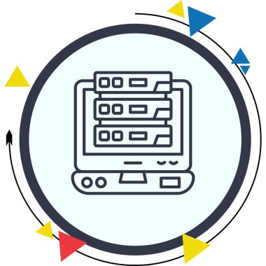 Sunucu Kontrolü Dengeli Profesyonel Markalaşma Grafik Sembolü