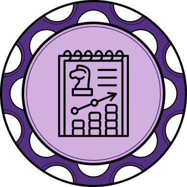 Strateji modern simgesinin vektör çizimi