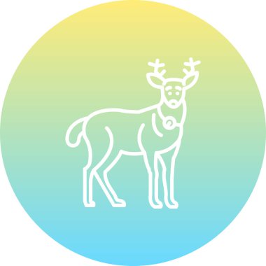 Ren geyiği ikonu vektör çizimi tasarımı