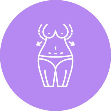 Göğüs simgesi basit düz illüstrasyon