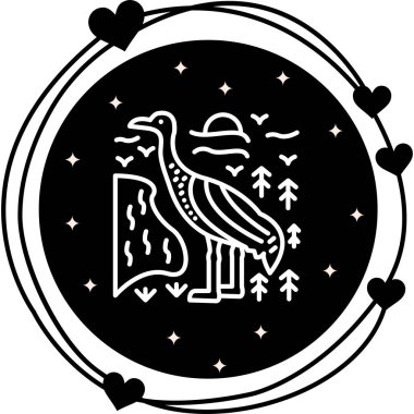 Sandhill Crane Modern Yaratıcı Sanat Sembolü          