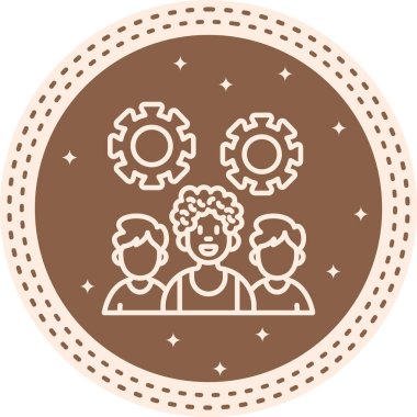 Takım çalışması Modern Dengeli Markalaştırma Vektörü Sembolü