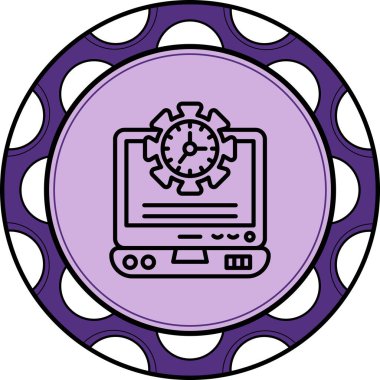 dizüstü bilgisayar simgesi, vektör illüstrasyonu basit tasarım