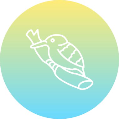 Azure Kingfisher simge vektör illüstrasyon tasarımı