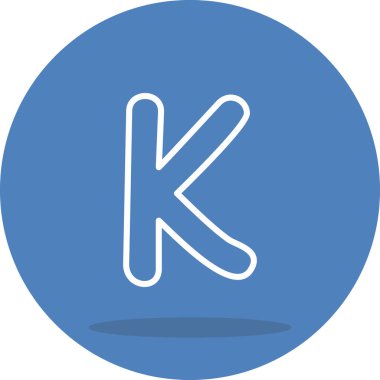 Küçük Harf K Web simgesi vektör illüstrasyonu