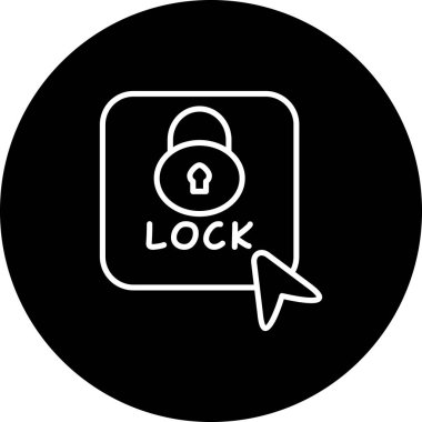 kilit web simge vektör çizim