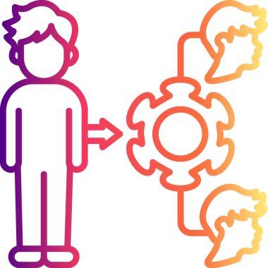 Takım Yönetimi web simgesi vektör illüstrasyonu