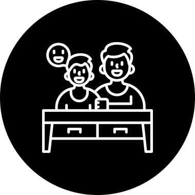 Üst web simgesi vektör illüstrasyonu