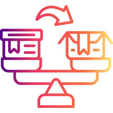 Ürün Karşılaştırma Simgesi, Basit İllüstrasyon