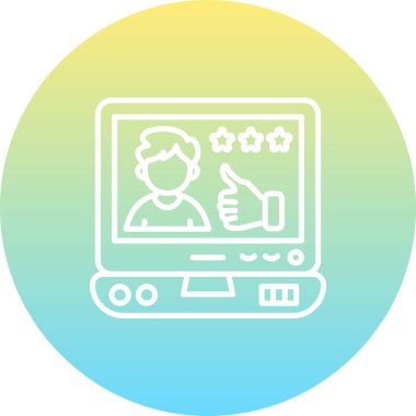 Laptop Modern Dengelenmiş Markalaştırma Vektör Sembolü Personel Sınıflandırması