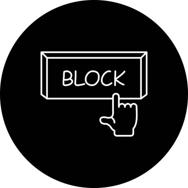 Blok ağ simgesi vektör illüstrasyonu