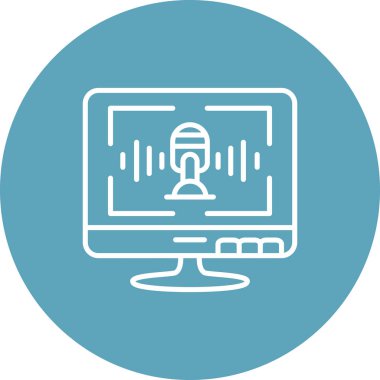 Ses Tanıma Ağı vektör çizimi