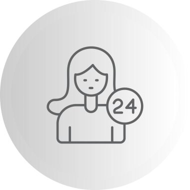 Modern 24 Saat 'in vektör illüstrasyonuName