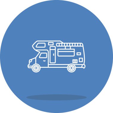 Van simgesi, vektör illüstrasyonu basit tasarım