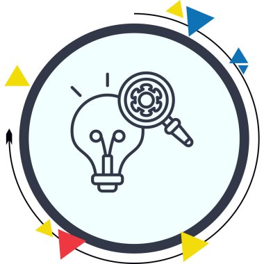 araştırma web simgesi vektör illüstrasyonu