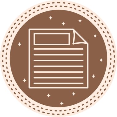 Belge Simgesi. Web Kullanımı için Basit Vektör İllüstrasyonu.