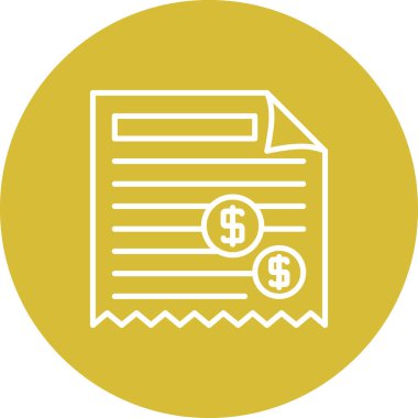 Fatura modern simgesinin vektör illüstrasyonu